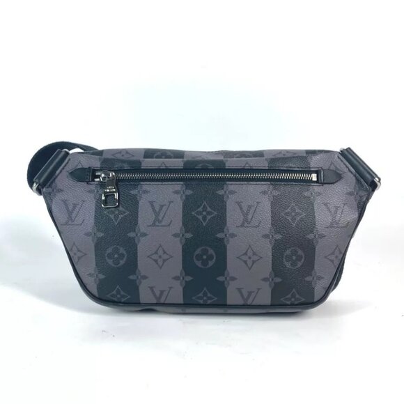 LOUIS VUITTON NIGO Monogram-Stripe MonogramEclipse Modular Sling Belt Bag - Picture 2 of 16